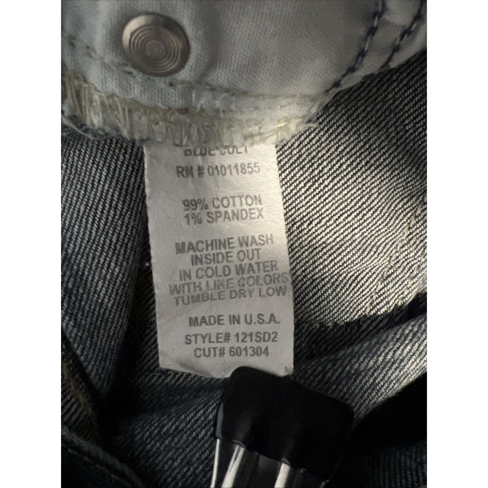 VTG Y2K Blue Cult Jeans Women's Sz 28 Flared Low Rise Denim MADE IN USA, 30x33 - Picture 10 of 10